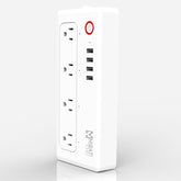 Multicontacto Inteligente Mirati 4 Sockets, 4 Usb Con Led Indicador - Wifi 2.4 Ghz, 100 - 240 V de 1800 W - Blanco